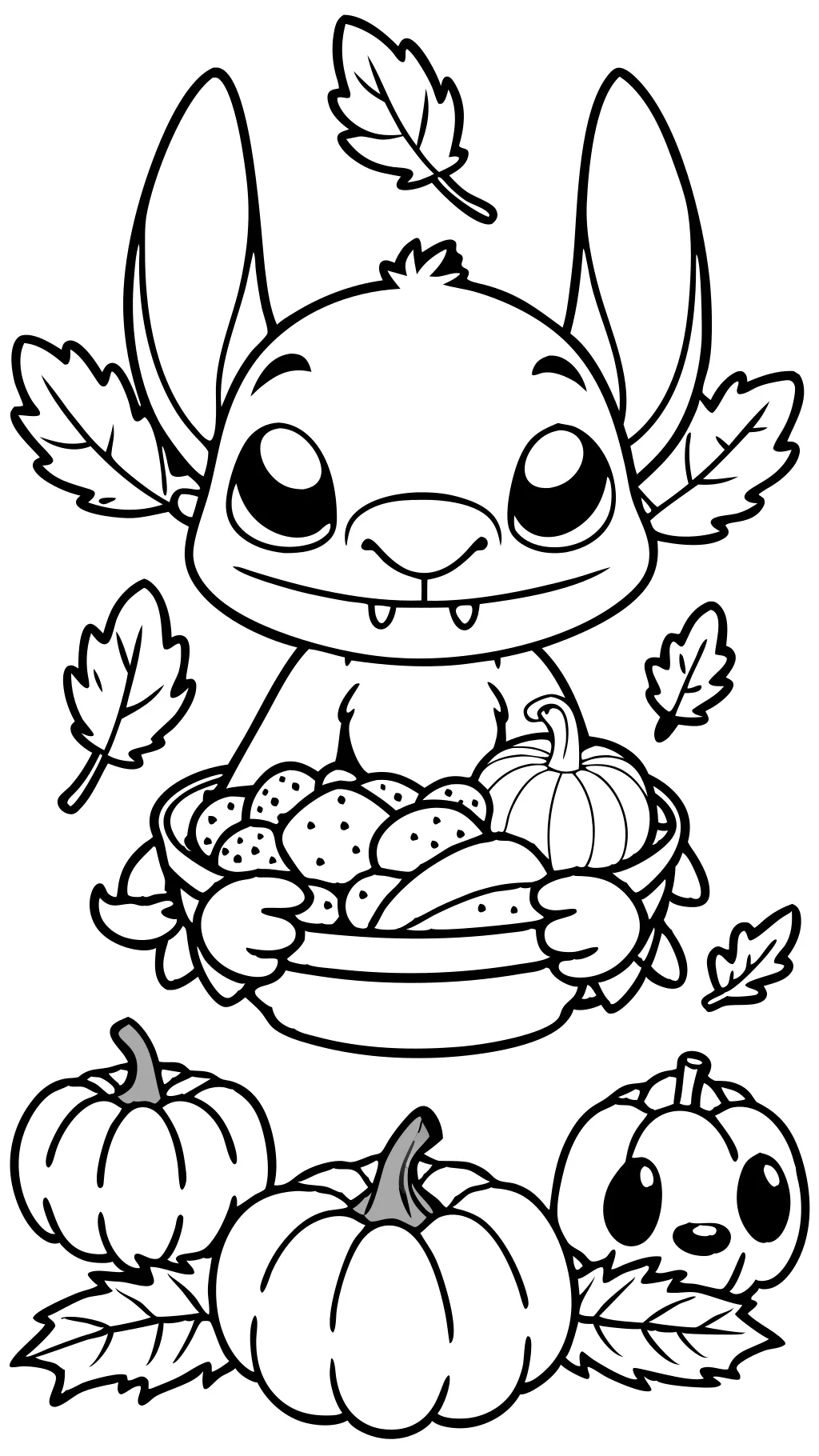 stitch thanksgiving coloring pages